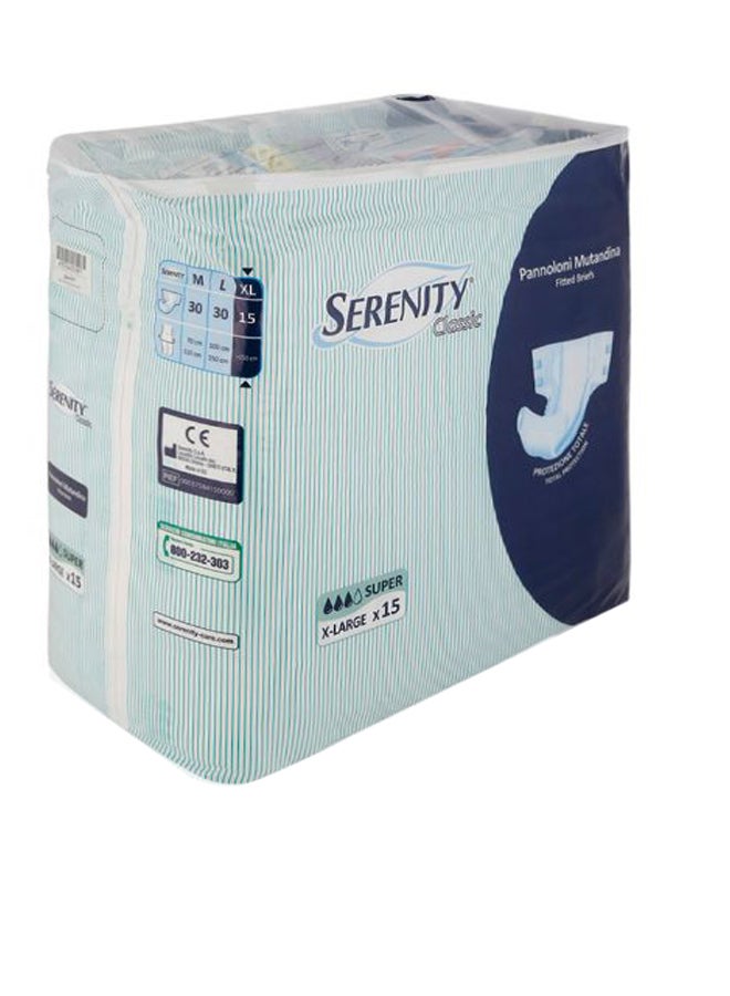 SERENITY 15-Piece Classic Super Diapers